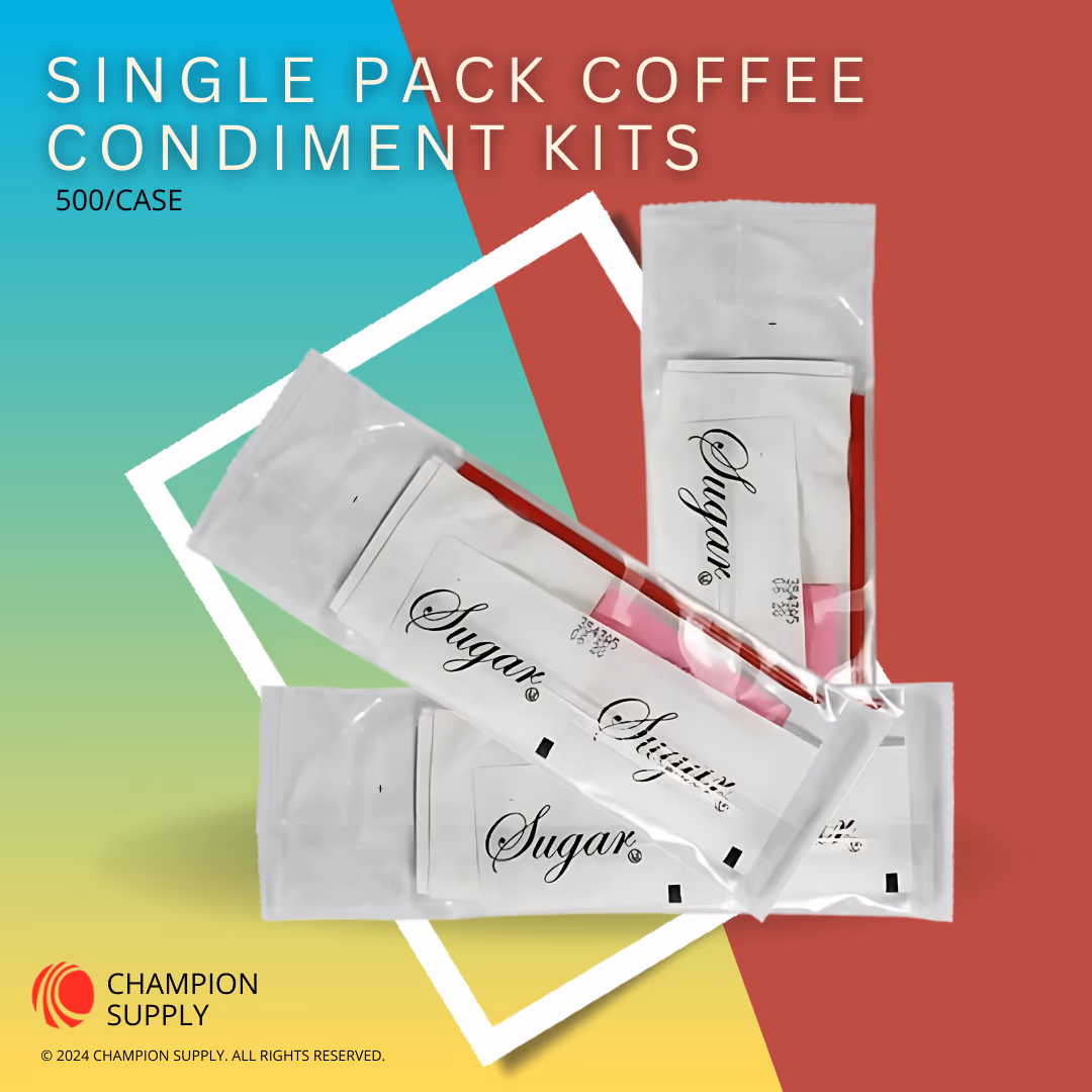 Single Pack Coffee Condiment Kit, Case of 500